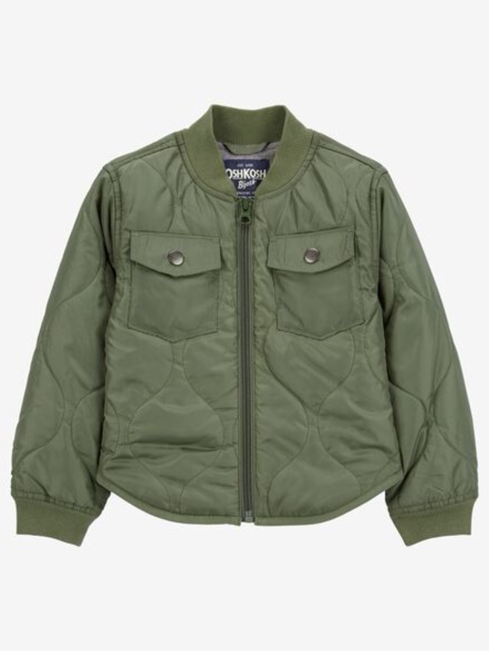 OshKosh B'gosh olive green Boys Quilted Puffer Jacket